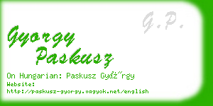 gyorgy paskusz business card